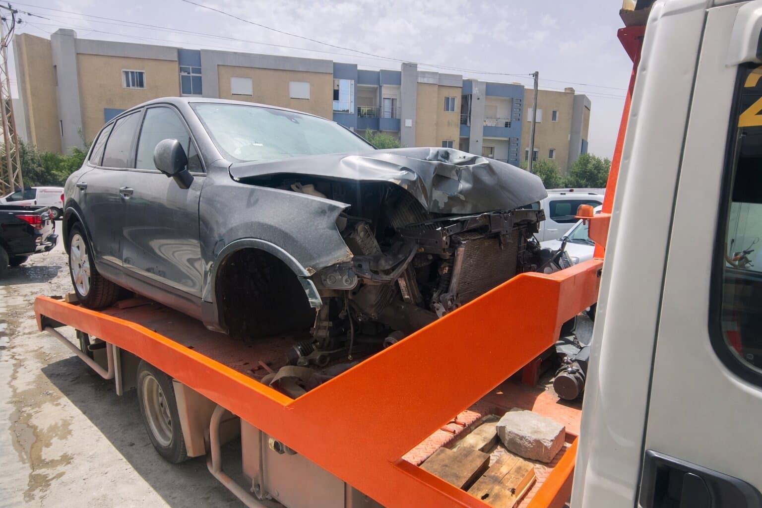 Véhicule en réparation